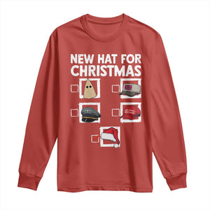 Funny Political Christmas Long Sleeve Shirt Old Hat New Hat TS14 Red Print Your Wear