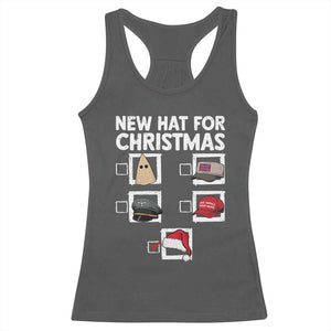 Funny Political Christmas Racerback Tank Top Old Hat New Hat TS14 Dark Heather Print Your Wear