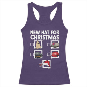 Funny Political Christmas Racerback Tank Top Old Hat New Hat TS14 Purple Print Your Wear