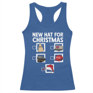 Funny Political Christmas Racerback Tank Top Old Hat New Hat TS14 Royal Blue Print Your Wear