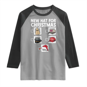 Funny Political Christmas Raglan Shirt Old Hat New Hat TS14 Sport Gray Black Print Your Wear