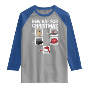 Funny Political Christmas Raglan Shirt Old Hat New Hat TS14 Sport Gray Royal Print Your Wear