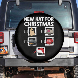 Funny Political Christmas Spare Tire Cover Old Hat New Hat TS14 No hole Black Print Your Wear