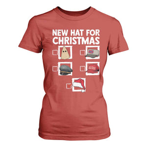 Funny Political Christmas T Shirt For Women Old Hat New Hat TS14 Red Print Your Wear