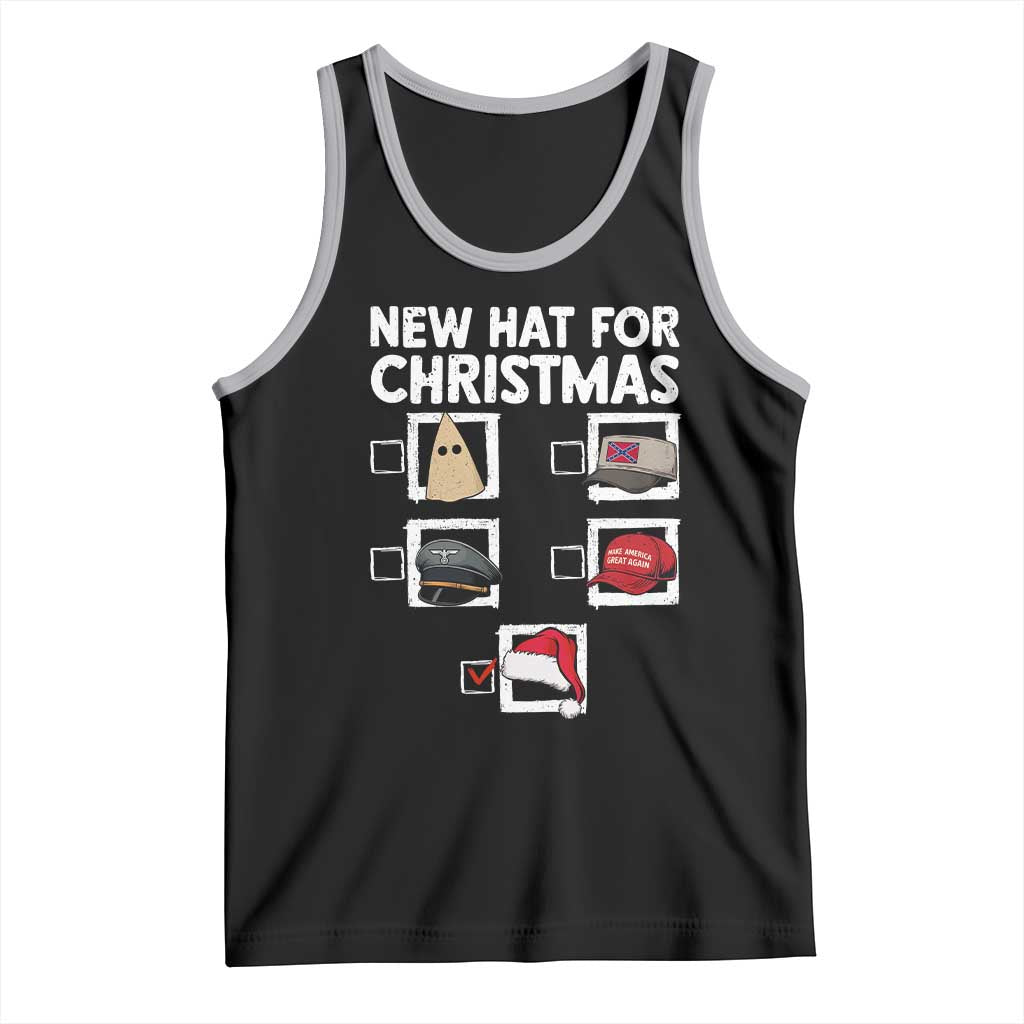 Funny Political Christmas Tank Top Old Hat New Hat TS14 Black Athletic Heather Print Your Wear