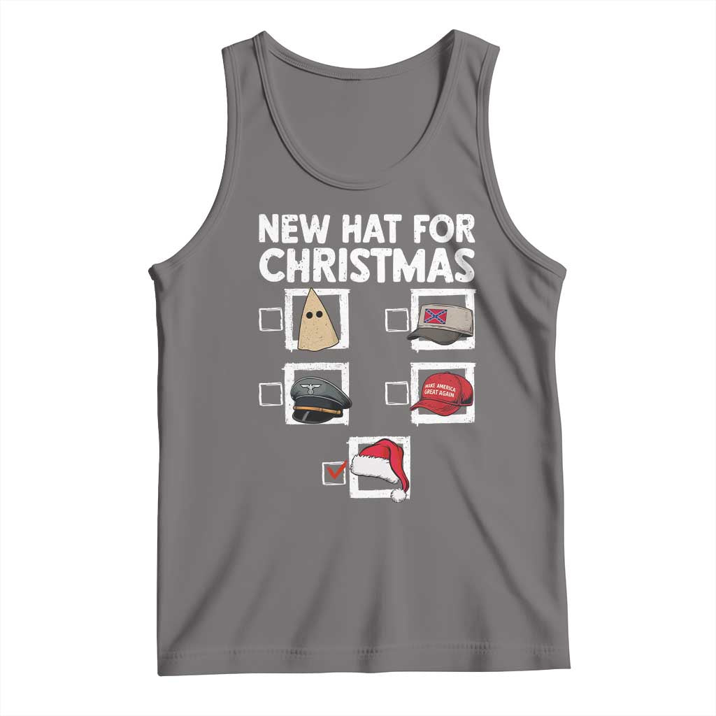 Funny Political Christmas Tank Top Old Hat New Hat TS14 Deep Heather Print Your Wear
