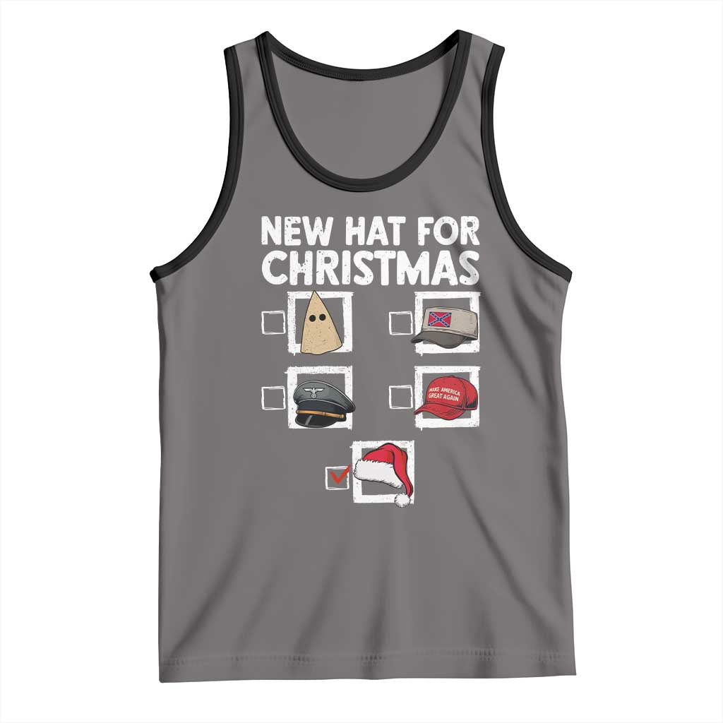 Funny Political Christmas Tank Top Old Hat New Hat TS14 Deep Heather Black Print Your Wear