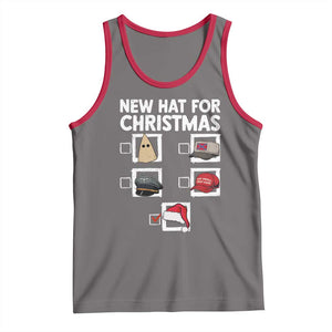 Funny Political Christmas Tank Top Old Hat New Hat TS14 Deep Heather Red Print Your Wear