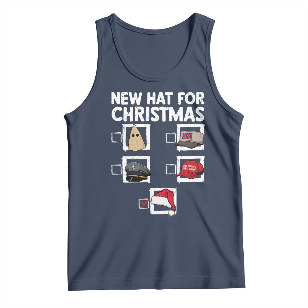 Funny Political Christmas Tank Top Old Hat New Hat TS14 Navy Print Your Wear