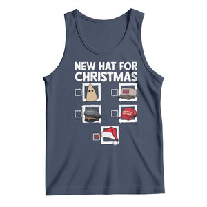 Funny Political Christmas Tank Top Old Hat New Hat TS14 Navy Print Your Wear