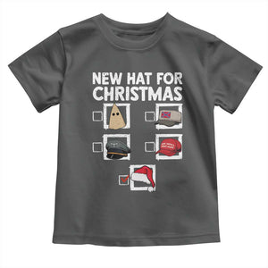 Funny Political Christmas Toddler T Shirt Old Hat New Hat TS14 Dark Heather Print Your Wear
