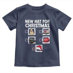 Funny Political Christmas Toddler T Shirt Old Hat New Hat TS14 Navy Print Your Wear