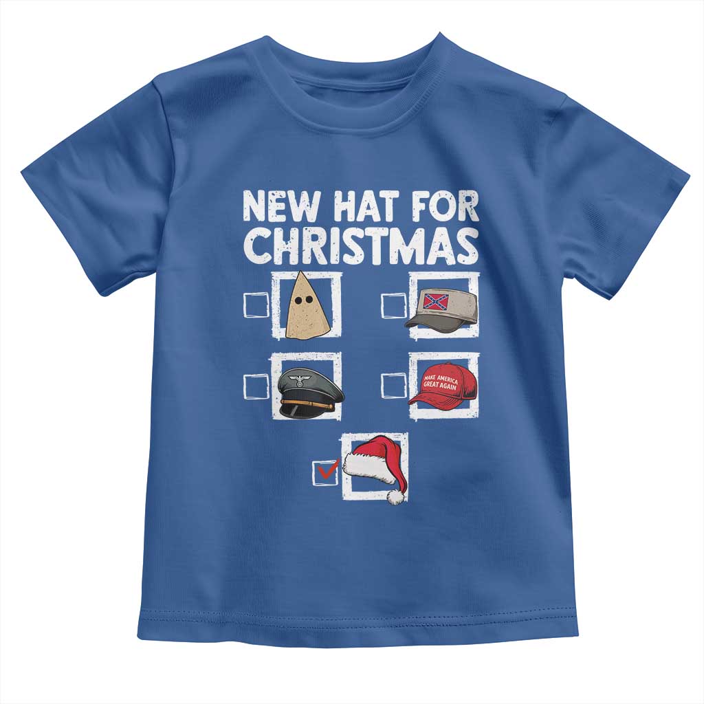 Funny Political Christmas Toddler T Shirt Old Hat New Hat TS14 Royal Blue Print Your Wear