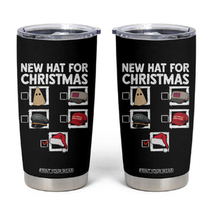 Funny Political Christmas Tumbler Cup Old Hat New Hat TS14 Black Print Your Wear