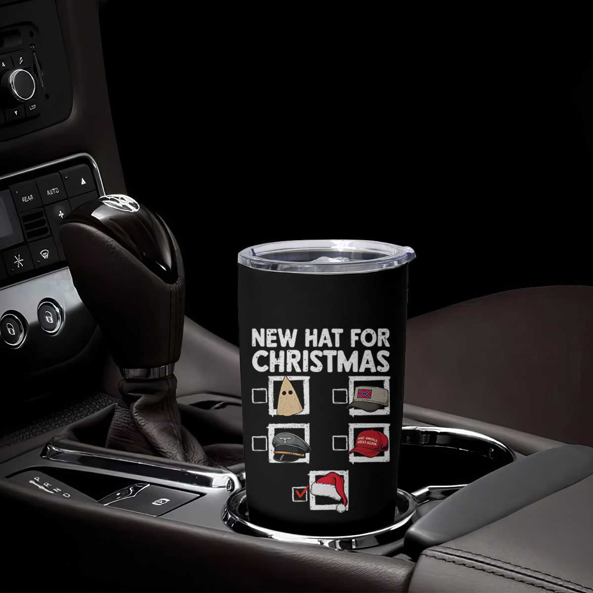 Funny Political Christmas Tumbler Cup Old Hat New Hat TS14 Print Your Wear