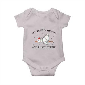 Silly Goose Christmas Baby Onesie My Tummy Hurts And I Hate Trump TS14 Ice Gray Print Your Wear