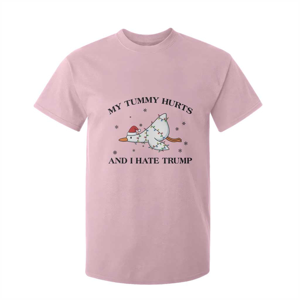 Silly Goose Christmas T Shirt For Kid My Tummy Hurts And I Hate Trump TS14 Light Pink Print Your Wear