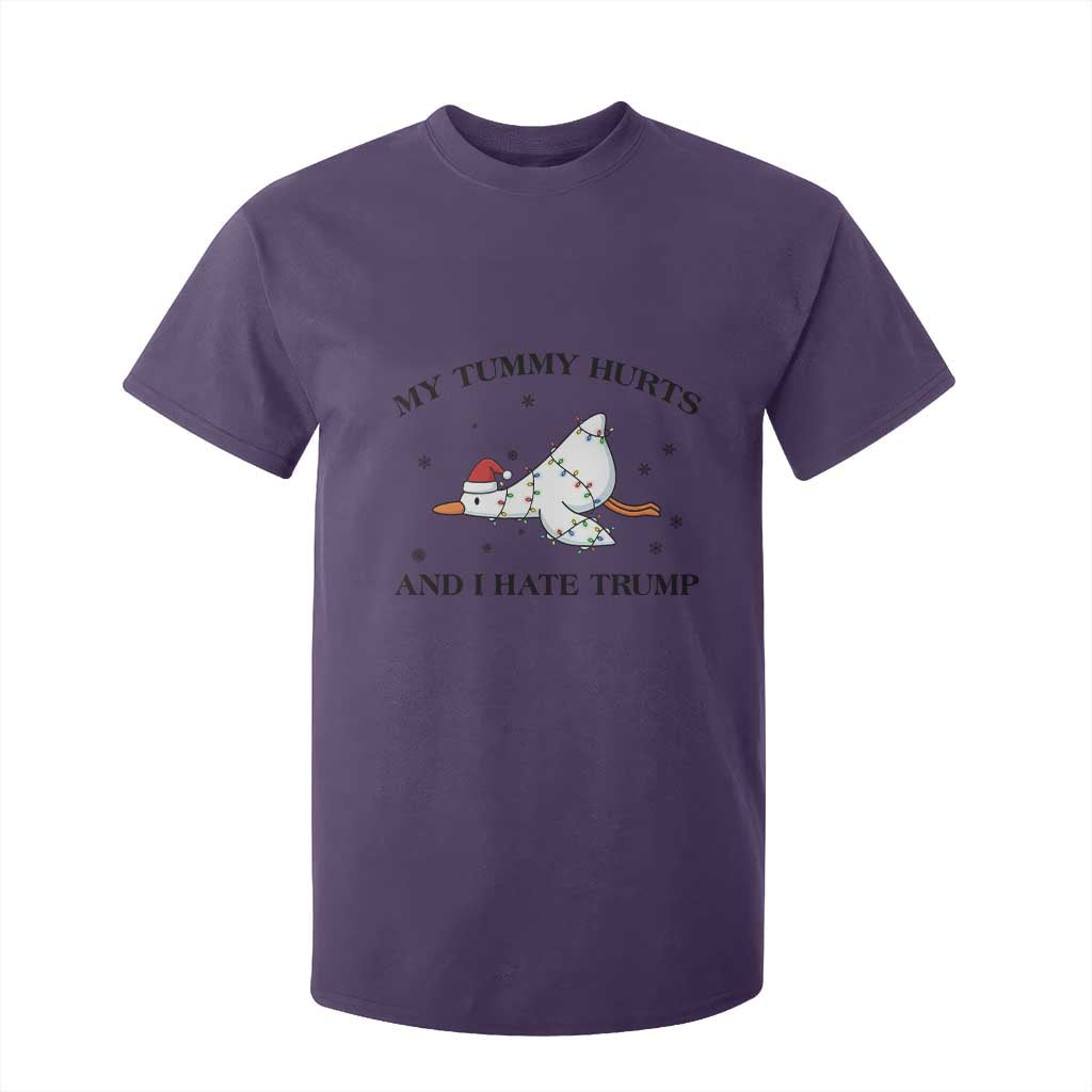 Silly Goose Christmas T Shirt For Kid My Tummy Hurts And I Hate Trump TS14 Purple Print Your Wear