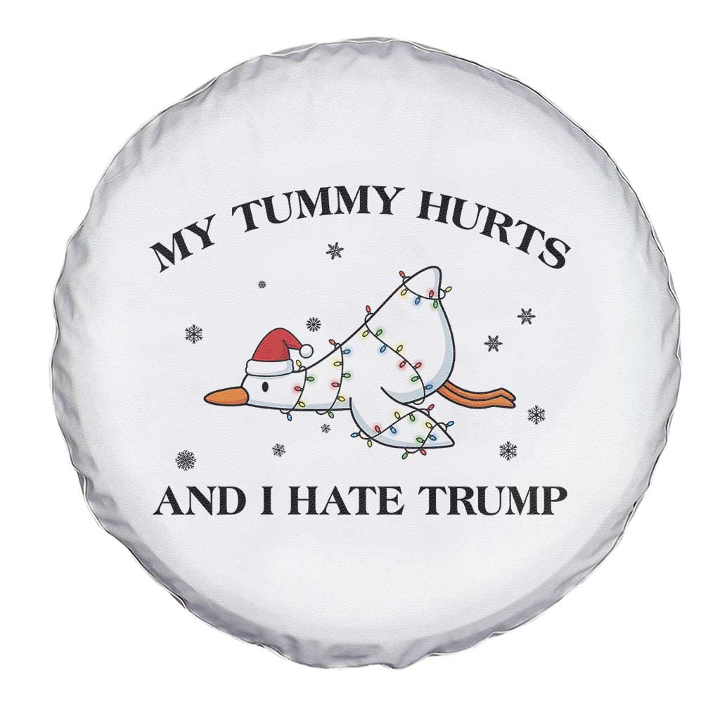 Silly Goose Christmas Spare Tire Cover My Tummy Hurts And I Hate Trump TS14 Print Your Wear