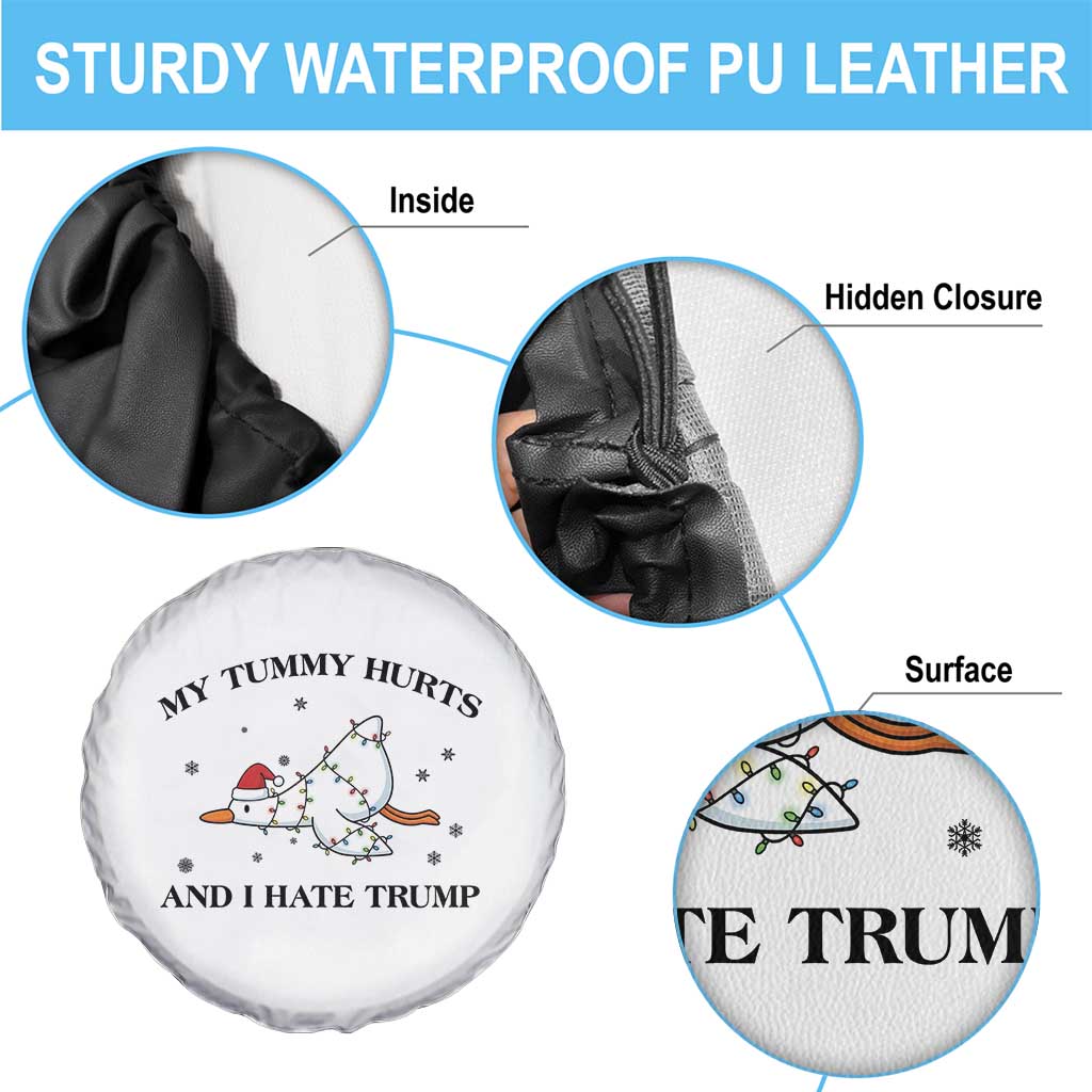 Silly Goose Christmas Spare Tire Cover My Tummy Hurts And I Hate Trump TS14 Print Your Wear