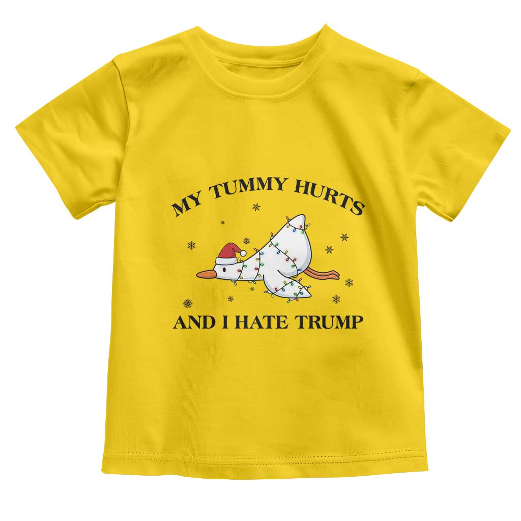 Silly Goose Christmas Toddler T Shirt My Tummy Hurts And I Hate Trump TS14 Daisy Print Your Wear