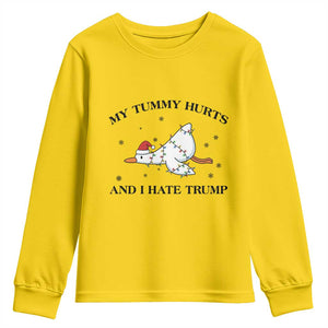 Silly Goose Christmas Youth Sweatshirt My Tummy Hurts And I Hate Trump TS14 Daisy Print Your Wear