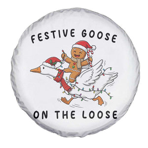 Funny Goose Christmas Spare Tire Cover Festive Goose On The Loose Xmas TS14 Print Your Wear