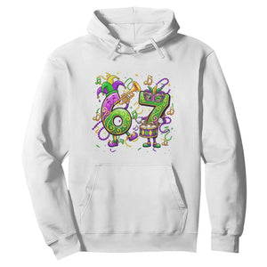 67 Mardi Gras Meme Hoodie Funny Six Seven Carnival Party TS14 White Print Your Wear