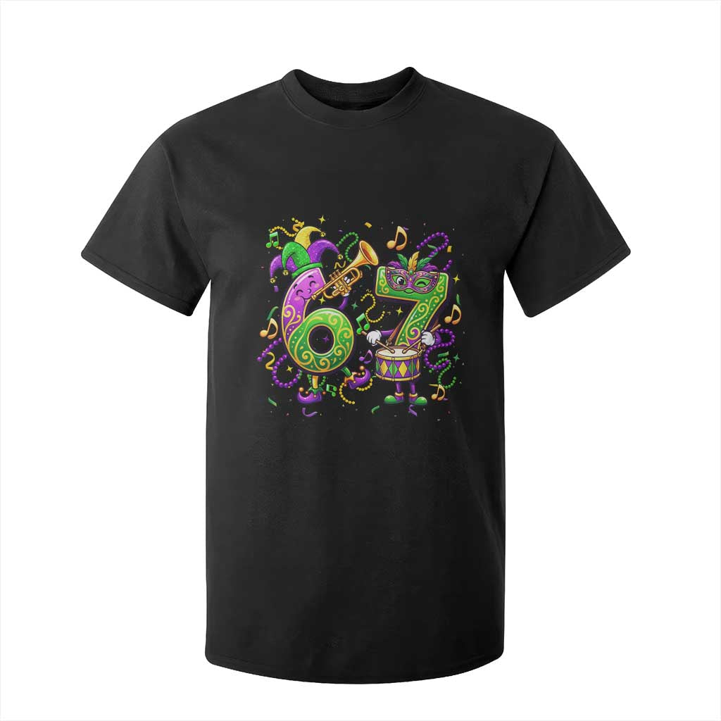 67 Mardi Gras Meme T Shirt For Kid Funny Six Seven Carnival Party TS14 Black Print Your Wear
