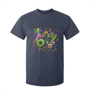 67 Mardi Gras Meme T Shirt For Kid Funny Six Seven Carnival Party TS14 Navy Print Your Wear