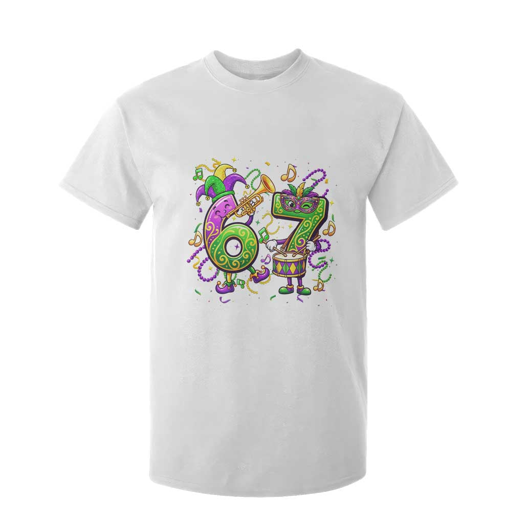 67 Mardi Gras Meme T Shirt For Kid Funny Six Seven Carnival Party TS14 White Print Your Wear