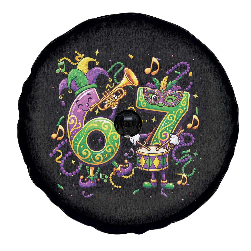 67 Mardi Gras Meme Spare Tire Cover Funny Six Seven Carnival Party TS14 Print Your Wear