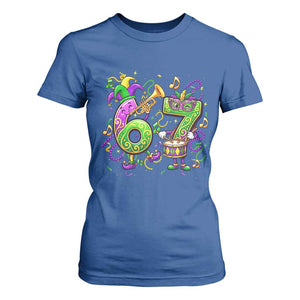 67 Mardi Gras Meme T Shirt For Women Funny Six Seven Carnival Party TS14 Royal Blue Print Your Wear