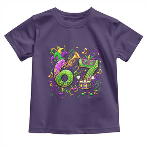 67 Mardi Gras Meme Toddler T Shirt Funny Six Seven Carnival Party TS14 Purple Print Your Wear