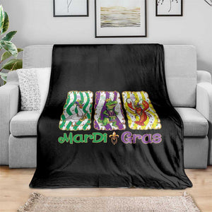 Funny Mardi Gras Animal Throw Blanket Alligator Crawfish Goose New Orleans Louisiana TS14 Print Your Wear