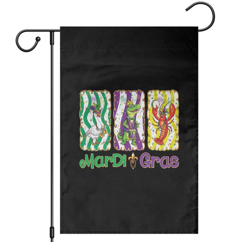 Funny Mardi Gras Animal Garden Flag Alligator Crawfish Goose New Orleans Louisiana TS14 Black Print Your Wear
