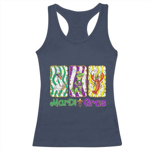 Funny Mardi Gras Animal Racerback Tank Top Alligator Crawfish Goose New Orleans Louisiana TS14 Navy Print Your Wear