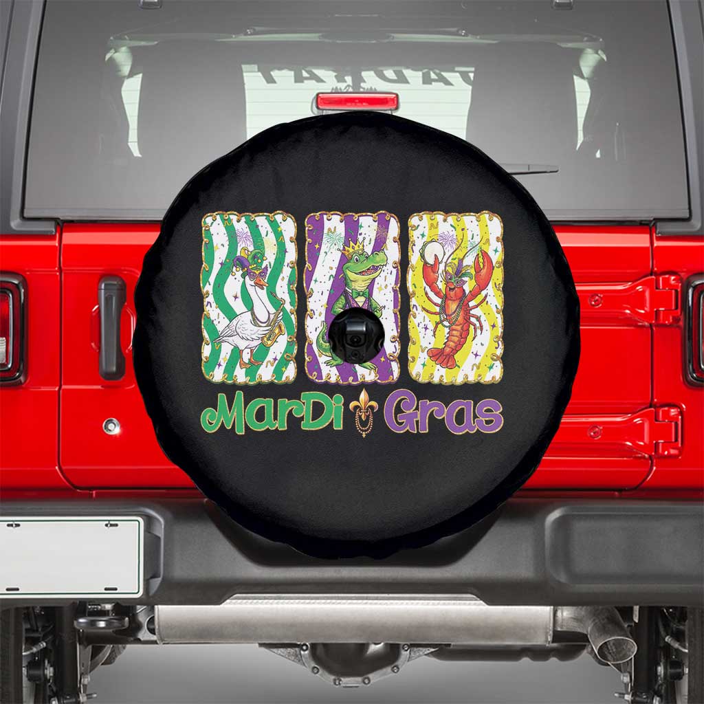 Funny Mardi Gras Animal Spare Tire Cover Alligator Crawfish Goose New Orleans Louisiana TS14 Black Print Your Wear
