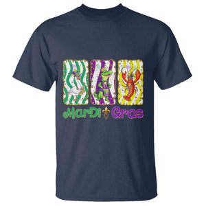Funny Mardi Gras Animal T Shirt Alligator Crawfish Goose New Orleans Louisiana TS14 Navy Print Your Wear
