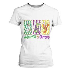 Funny Mardi Gras Animal T Shirt For Women Alligator Crawfish Goose New Orleans Louisiana TS14 White Print Your Wear