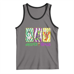 Funny Mardi Gras Animal Tank Top Alligator Crawfish Goose New Orleans Louisiana TS14 Deep Heather Black Print Your Wear
