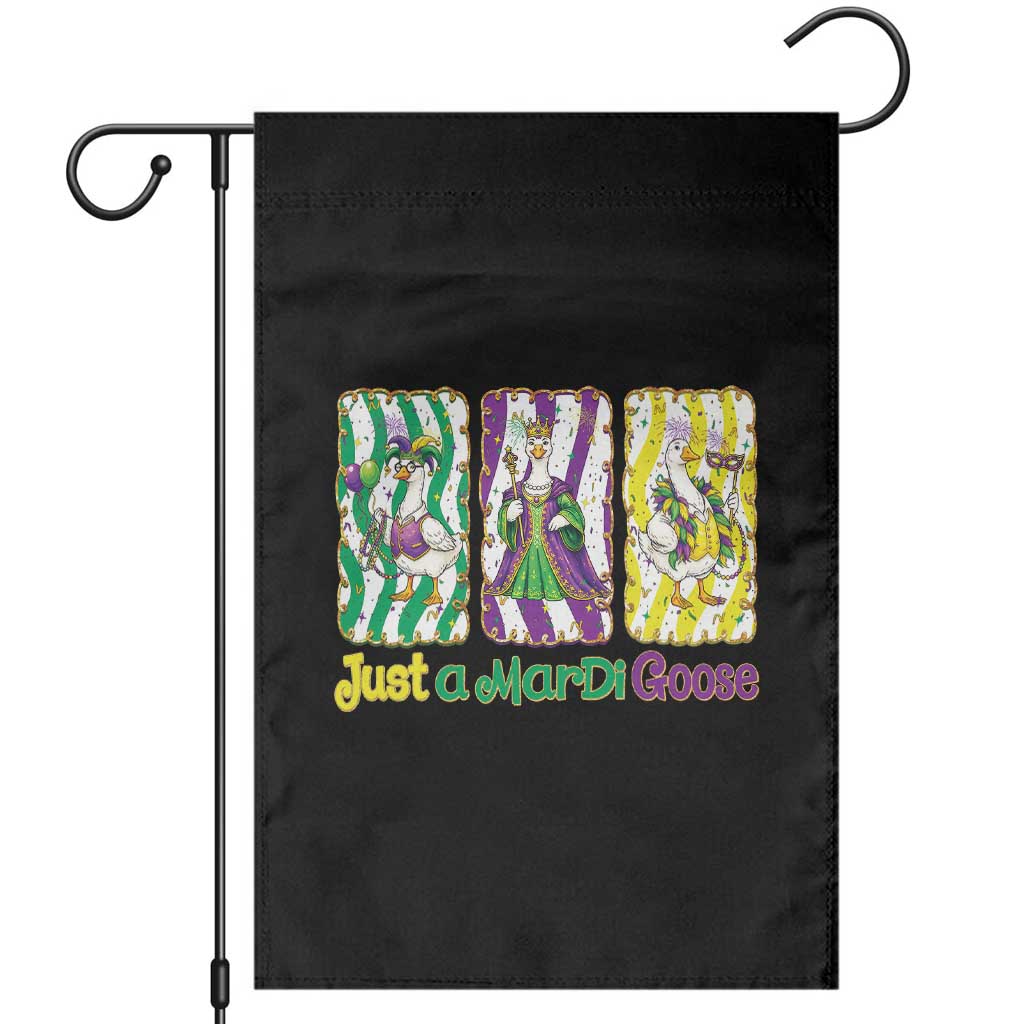 Mardi Gras Goose Garden Flag Just A Mardi Goose TS14 Black Print Your Wear