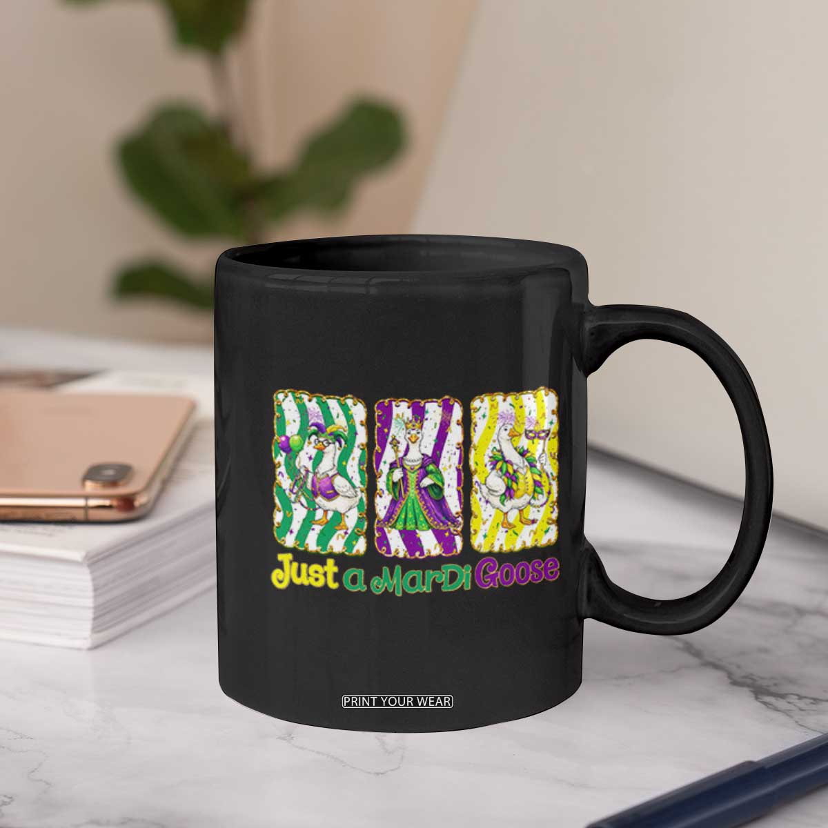 Mardi Gras Goose Coffee Mug Just A Mardi Goose TS14 Print Your Wear