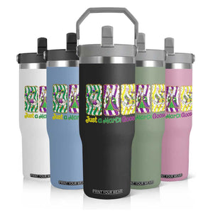 Mardi Gras Goose Flip Straw Tumbler Just A Mardi Goose TS14 Print Your Wear