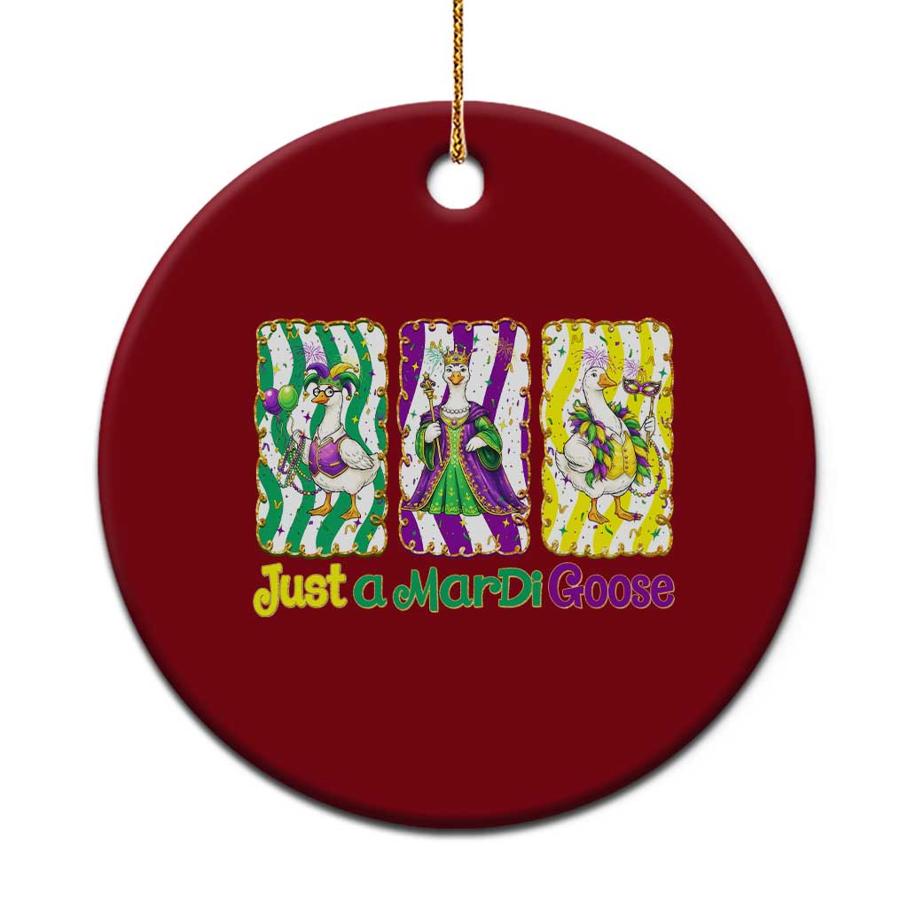 Mardi Gras Goose Ceramic Ornament Just A Mardi Goose TS14 1pc Red Print Your Wear