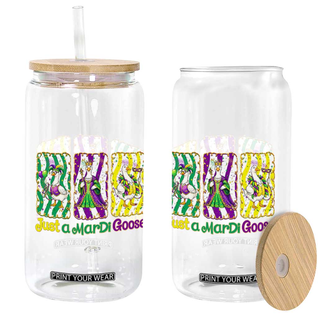 Mardi Gras Goose Glass Can Just A Mardi Goose TS14 Print Your Wear