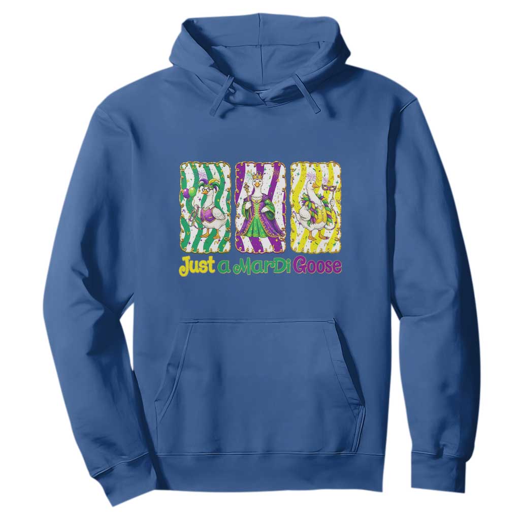 Mardi Gras Goose Hoodie Just A Mardi Goose TS14 Royal Blue Print Your Wear