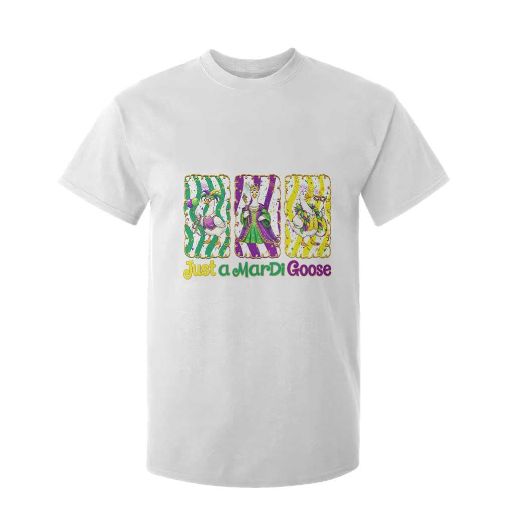 Mardi Gras Goose T Shirt For Kid Just A Mardi Goose TS14 White Print Your Wear