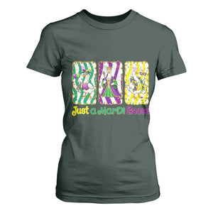 Mardi Gras Goose T Shirt For Women Just A Mardi Goose TS14 Dark Forest Green Print Your Wear