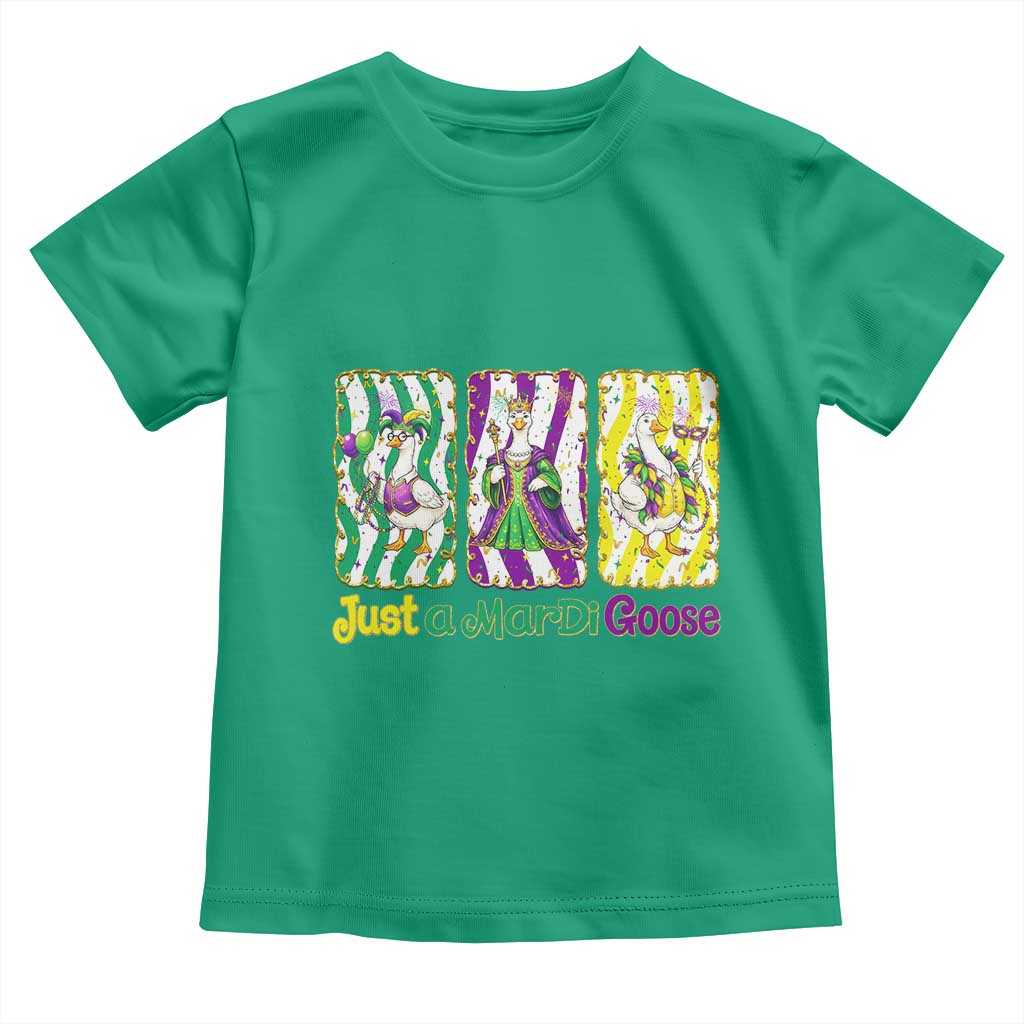 Mardi Gras Goose Toddler T Shirt Just A Mardi Goose TS14 Irish Green Print Your Wear